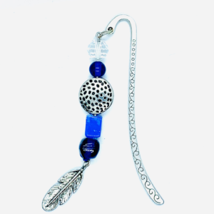 Blue Feather Bookmark or Suncatcher