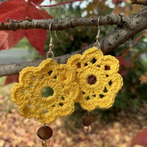 Flower Crochet Boho Earrings
