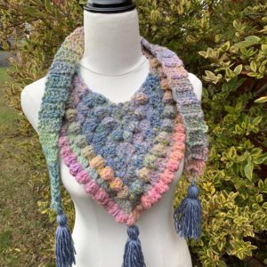 Triangle Scarf/Cowl in variegated colours from Boho Baes
